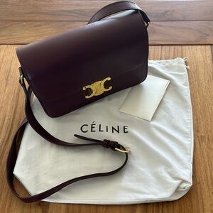 Celine Triomphe Bag - Burgundy